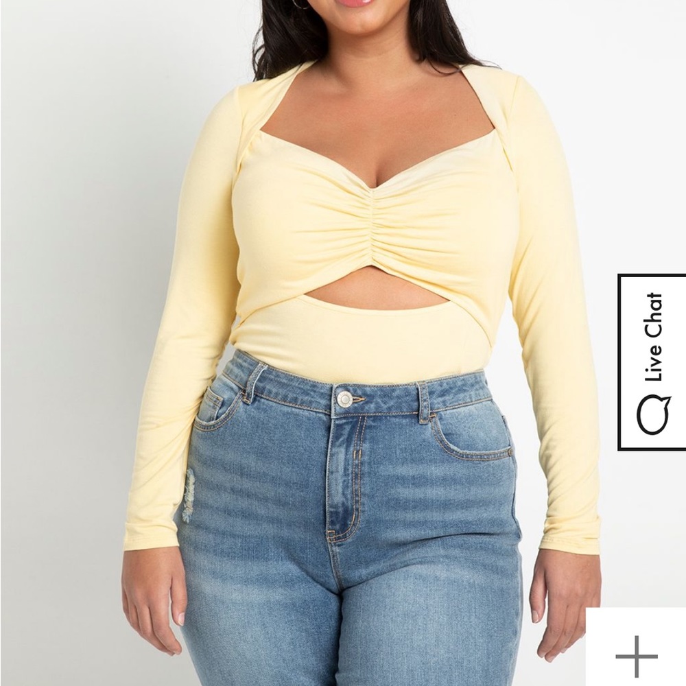 Eloquii Sweetheart Cutout Top
